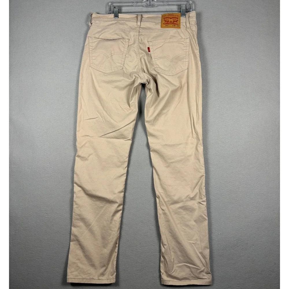 Levi's 511 Slim Fit Chino Pants 32x32 Measures 34x32 Tan 04511-2279